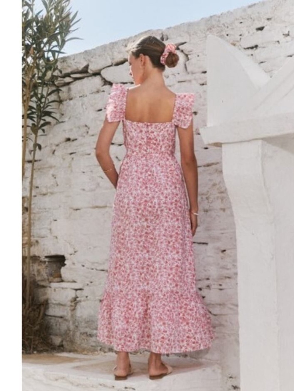 NWT Tuckernuck Pink City Prints Nina Midi Dress in Lolita Pink Cotton Size L - Picture 2 of 10